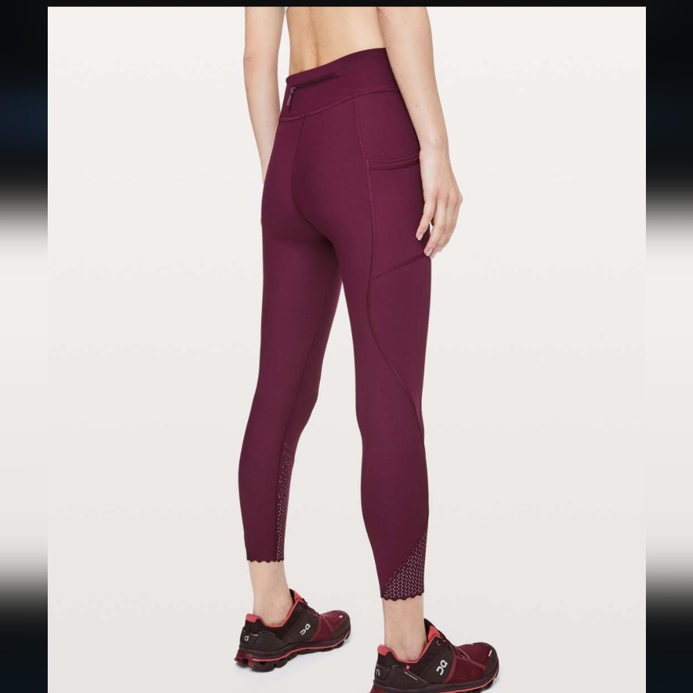 Lululemon Tight Stuff Tight II 25" Legging Deep Ruby Sz 4 - Picture 2 of 15